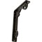 Ekena Millwork Fleur De Lis Wrought Iron Bracket, (Single center brace), Antiqued Warm Silv 1 1/2"W x 5 1/2"D x 8"H BKTM01X05X08SFLAWS - alternate 1